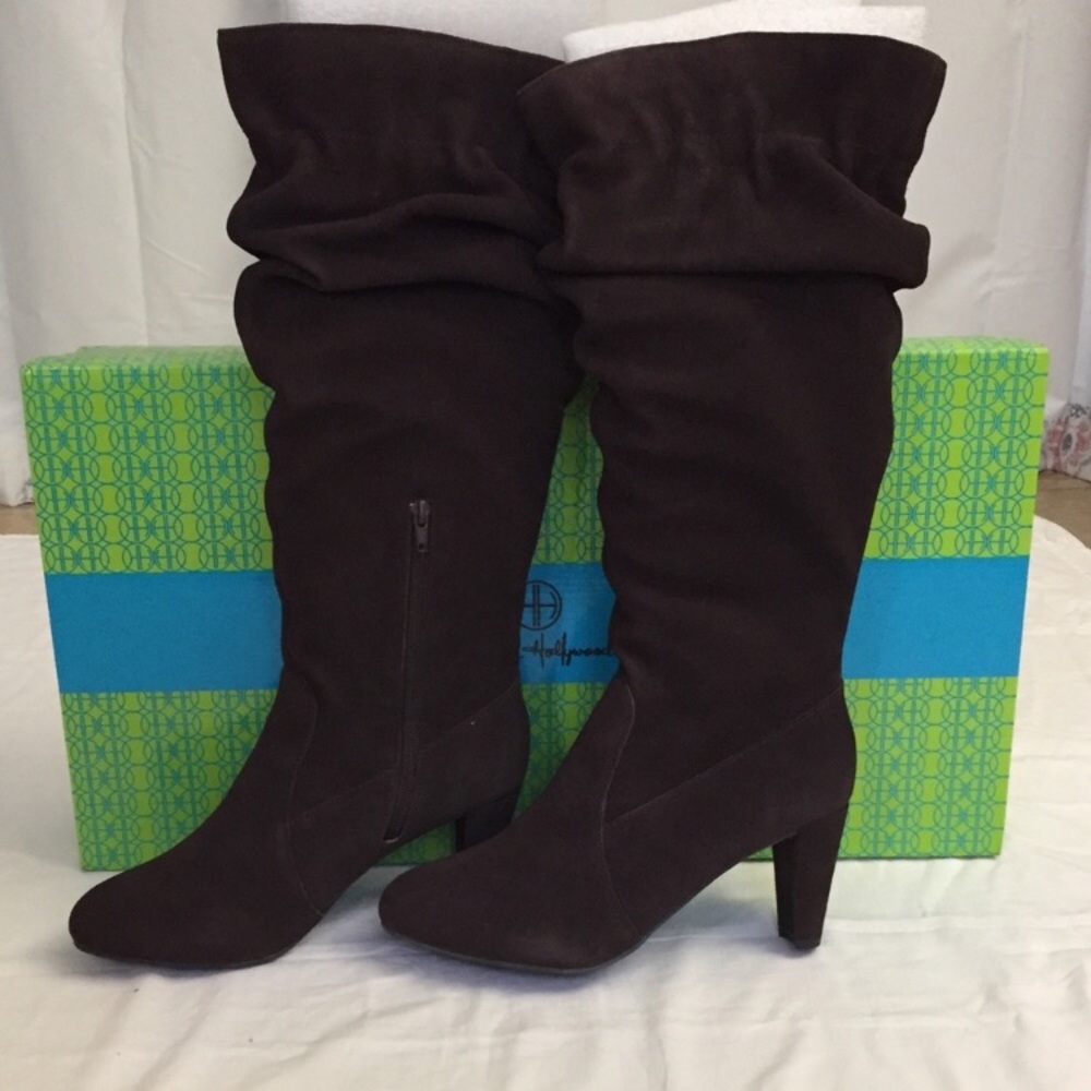 NWT Suede Brown Tall Boots 9.5